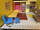 Vintage Mattel Barbie Dream House 1962 With All Furniture Great Condition