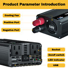 3000w Watt Power Inverter Dc 12v Ac 110v Car Converter Usb Port Charger Adapter