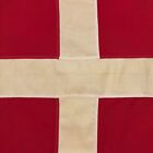 Vintage Cotton Denmark Flag Nautical Cloth Scandinavia Textile Art Danish Decor