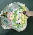 Chinese Enamel And Carved Jade Brush Wash Bowl Early 1900s Gilt Metal