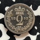 1853 G b  Victoria Maundy 2 Pence Lot jm9344 Silver  High Grade  Beautiful 