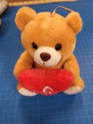Linzy Toys Teddy Bear Plush Stuffed Animal Red Heart Double Hearts Valentines Da