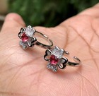 2 Pc 925 Sterling Silver   Cz Toe Rings Adjustable  High Polish  Gold Plated   2