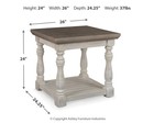 Signature Design By Ashley Havalance Farmhouse Rectangular End Table 