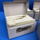 Lot Of 6 Vintage Metal Index Card File Boxes W  Dividers   Cards Legal Office