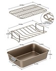 Armorbear Turkey Roasting Pan With Rack Non Stick Carbon Steel Roaster 16x11 Inc