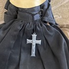 Catholic Nun Doll 8  Vintage Hard Plastic Sleepy Crucifix 1950 s