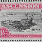 Ascension 1949 1 5d  cut Mast   Railings  Variety Sg40db Perf 14 In Mnh Strip