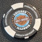 Chicago Hd   Illinois  black whitefull Color Design1  Harley Davidson Poker Chip