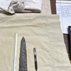 Flint Knapped Stone Spear Point Blade W  Flaked Edges - Ownership History N a