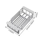 Adjustable Stainless Steel Kitchen Dish Drying Sink Rack Drain Strainer Basket   