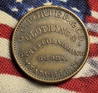 1863 Civil War Hard Time Indian Head Meadville Pa Merchant Store Card Coin Token