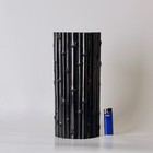 Spectacular Japanese Bamboo-form Bronze Vase Signed Zk21