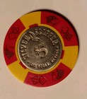 Silver Slipper  5 Coin In Center Cic Las Vegas  Nevada Poker Gaming Casino Chip