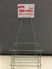 Shopping Baskets  jumbo Size  Set Of 12 With Stand sign Blue