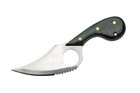 Fixed-blade Hunting Knife   Green Wood Full Tang Skinning Survival Black Sheath