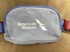 Aa American Airlines Employee Fanny Pack Vintage Baby Blue With Red Clips