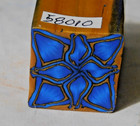 Polymer Clay Cane  Raw  Kato  Premo 58010  7 8  X 1 1 4   75 Oz Blue Gold