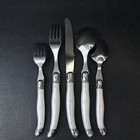 20 Laguiole French Home Stainless Flatware Cutlery Set White Bee Handle
