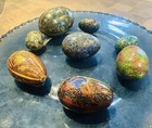 Lot Of  10 Vintage Hand Painted Lacquer Eggs  easter  Chinese Excellent  Colors