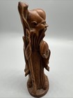 Antique Vintage Asian Deity Hand Carved Wood 5 Inches
