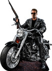 Terminator 2 Arnold Schwarzenegger Motorcycle Life Size Standee Cutout