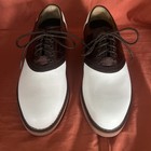 Vintage Womens Polo Golf Ralph Lauren Polo Size 8 5 B White  Brown Leather Shoes