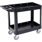 Utility Service Cart Rolling Cart 2 Shelf 550lbs With 360 Swivel Wheels