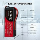2pcs Hrb 4s 14 8v 9500mah Lipo Battery Trx Plug For Rc Car Truck X-maxx Xrt Udr