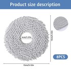 8 Pcs Wiping Cloths Replacement Parts For Ecovacs 5 12 X Inch  White 