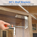  8pcs  L Brackets Heavy Duty 90 Degree Angle Bracket galvanized Corner Brace  An