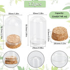 12pcs Mini Glass Dome Cover 30x50mm Mini Dome Glass Jar Glass Display Dome Glass