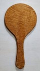 Vintage Solid Wood Hand Held Mirror     Vanity     Makeup     Tiger Stripe Lacewood