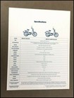 1978 1979 Vespa Bravo Scooter Bike Motorcycle 1-page Vintage Brochure Spec Sheet