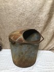 Antique Rustic Primitive Metal Milk Bucket Made By Superior With Handle