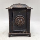 Antique Tin Combination Lock Door Diamond Safe Coin Bank - Pat  Feb 22 1916
