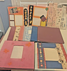 Lot Of 6 12 X 12 Slide In Page Scrapbooks W  Many Handmade Pages Plus Stickers