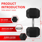 Balancefrom Non-slip Grip Hex Dumbbell  70 Lbs Single Free Ship