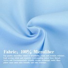 Twin Flat Sheet Only Brushed Microfiber Wrinkle-free Top Sheet Sky Blue