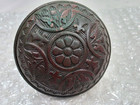 Antique Victorian Ornate Brass Eastlake Door Knob Vintage Floral Deco Flower Vgc