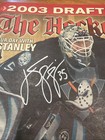 Jean Sebastien Giguere Signed Anaheim Ducks Hockey News Magazine 2003 Js