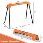 Portable Heavy Duty 1366 Lbs Weight Capacity Saw Horses 2 Pack Folding Sawhorse