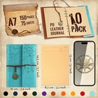 10 Pack Pu Leather Journal Notebook Refillable Travel Writing Journals Vintag   