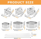 3-in-1 Stainless Steel Dumpling Maker Set  7pcs Dumpling Press Mol-d Kit With Ri