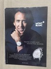 Mont Blanc Nicolas Cage Watch 2007 Magazine Ad Advertisement