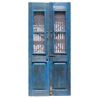 Salvaged Pair Of 41    French Colonial Doors With Iron Inserts  Ned2332