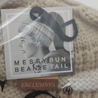 Cc Exclusives Messy Bun Beanie Tail Dark Beige Knit Hat Ponytail