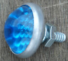 Light Blue Round Glass Jewel Reflector Vintage Schwinn Bicycle Rack Antique Bike