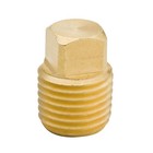 Solid Brass Pipe Fitting  1 8  Npt Male Square Head Plug  5 Pcs 