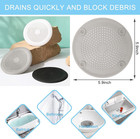 2 Pack Shower Drain Hair Catcher  Silicone Cover With New Black 2pack